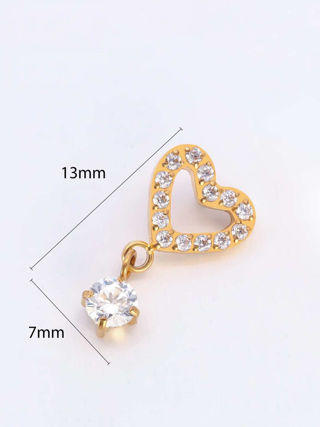 Piercing Heart pendente titanio