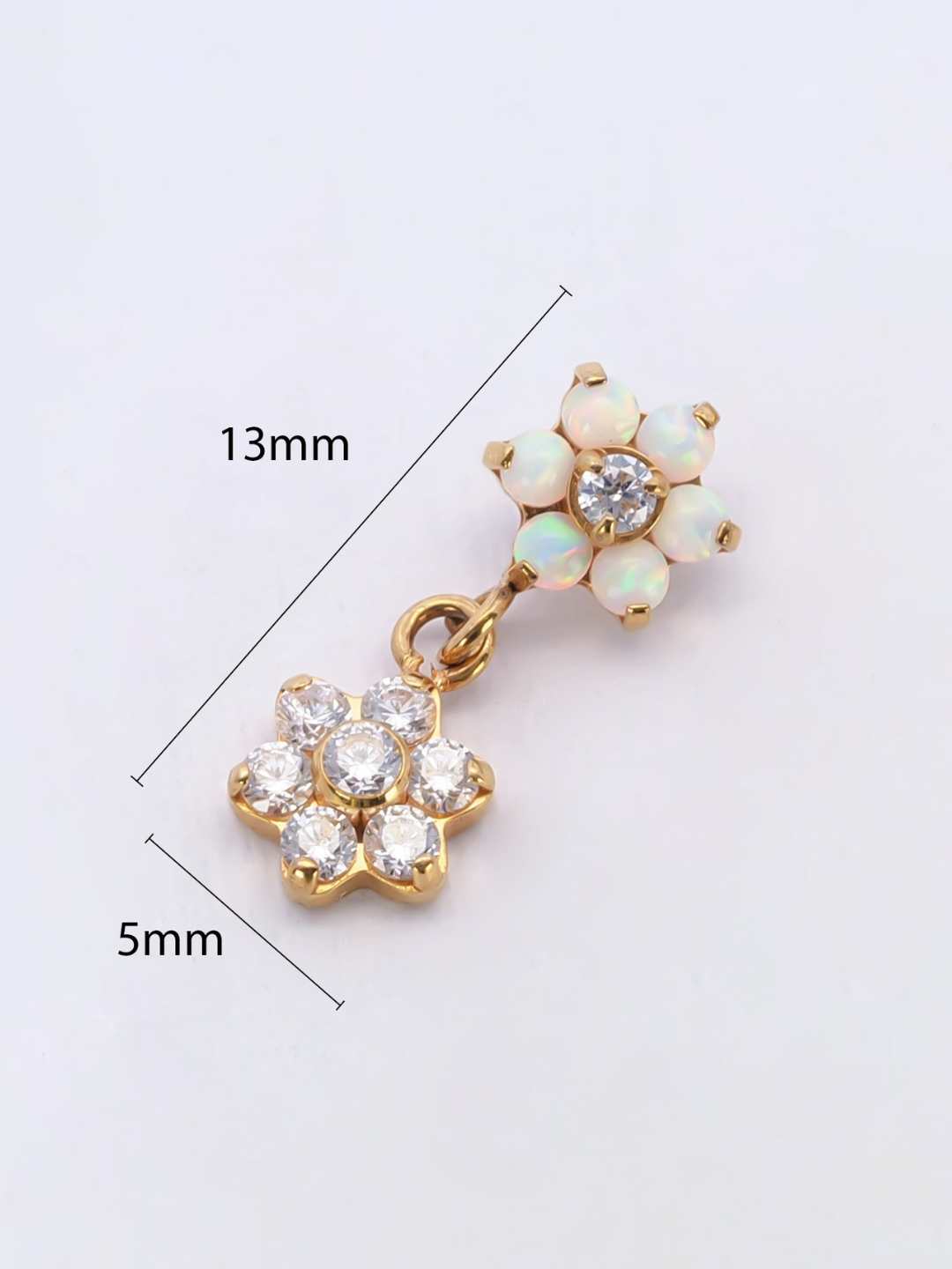 Piercing Flora titanio