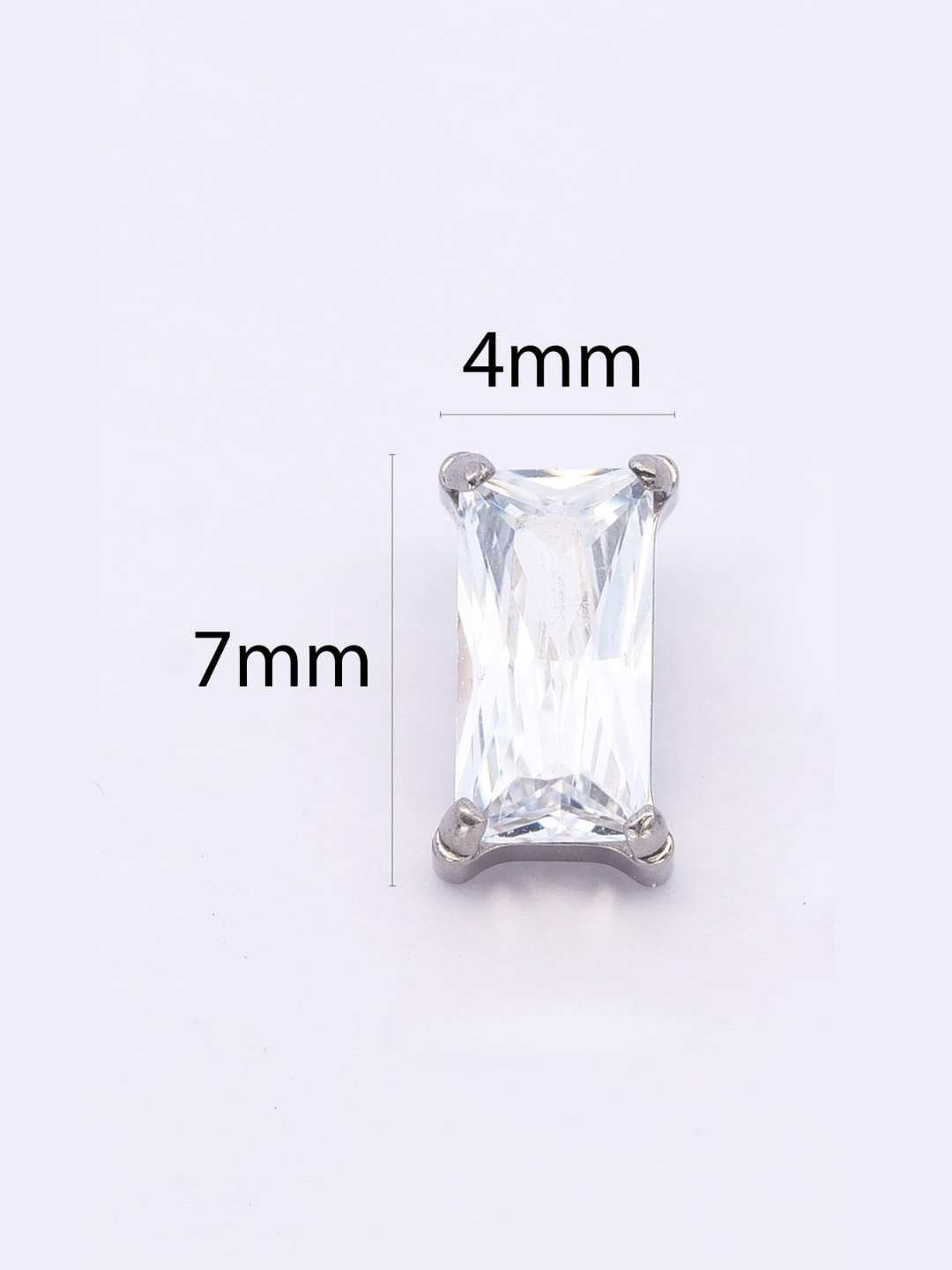 Piercing Baguette titanio