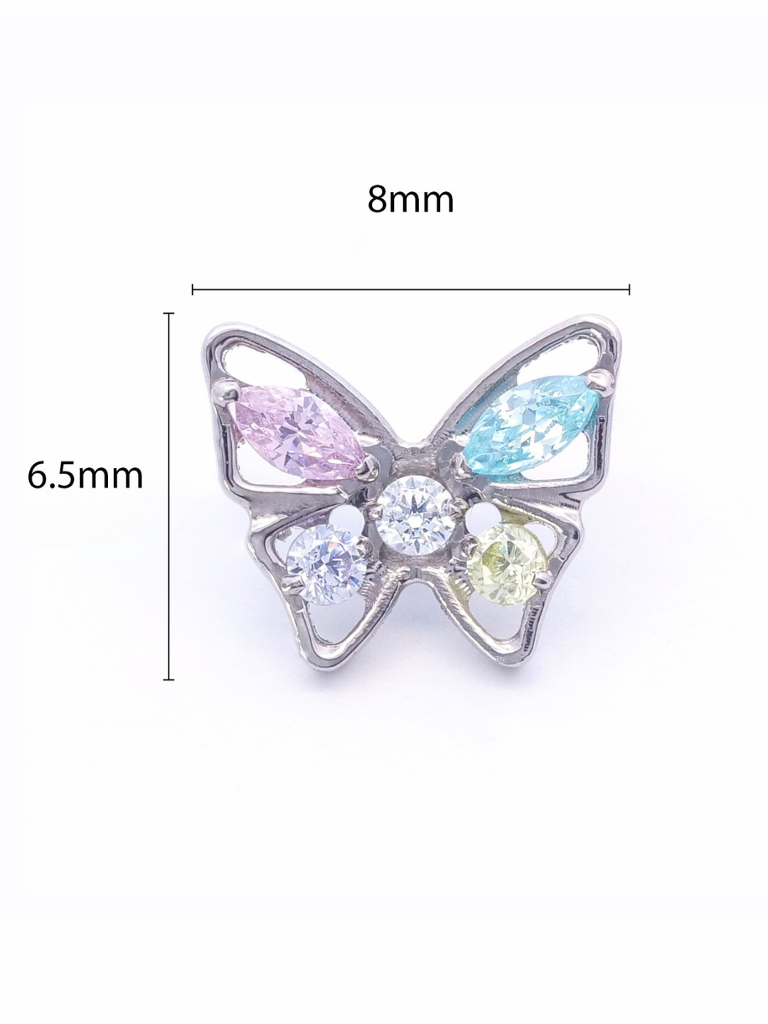 Piercing Mariposa titanio