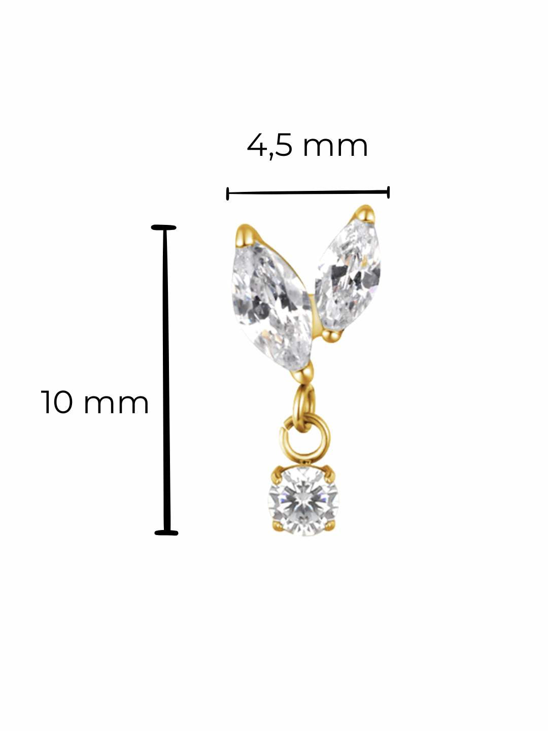 Piercing Gemini pendente titanio