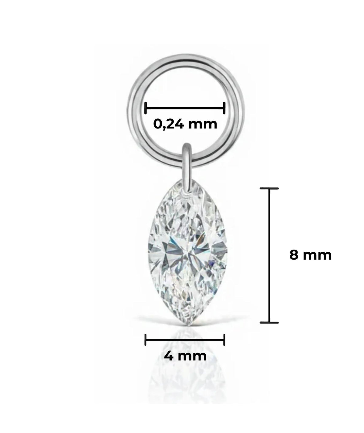 Charm Crystal titanio