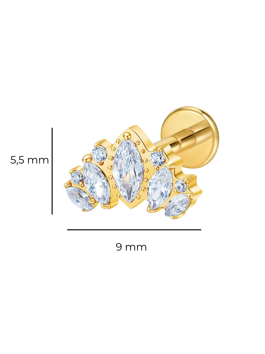 Piercing Queen titanio