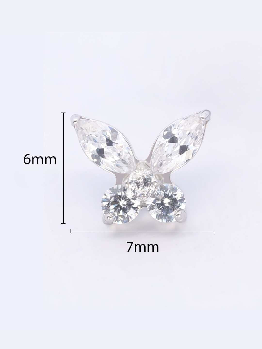 Piercing Shine Butterfly titanio