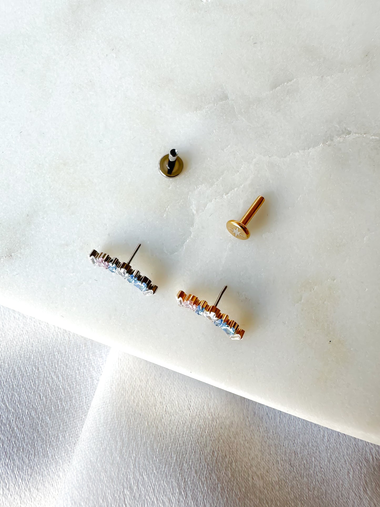 Piercing Rainbow titanio