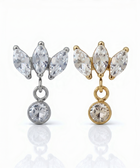 Piercing Clover pendente titanio