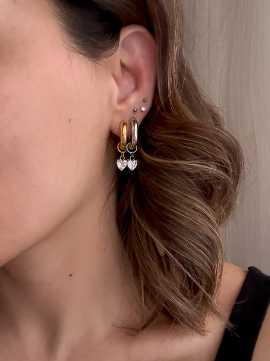Mono Hoop Heart pendente