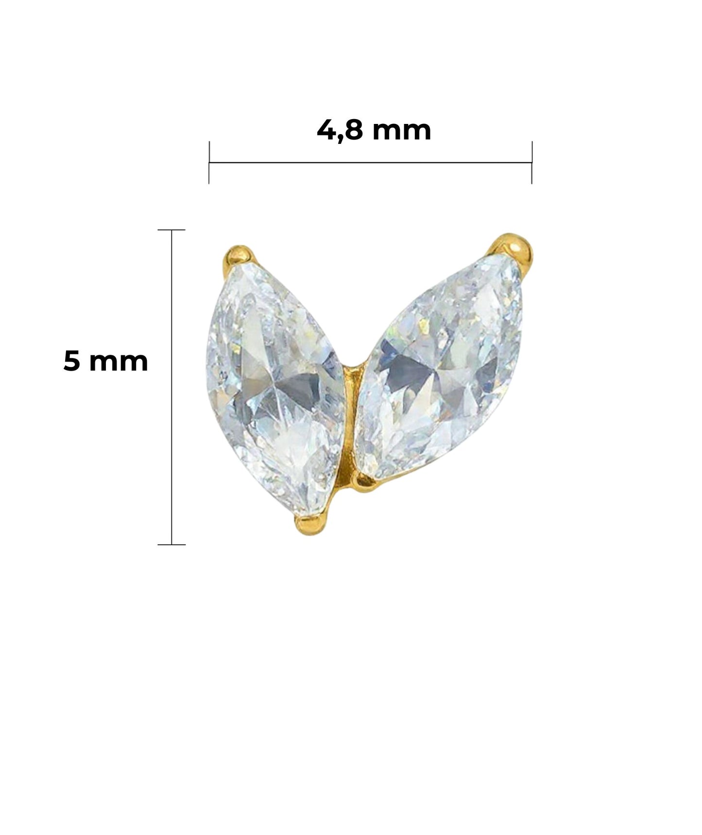 Piercing Gemini titanio