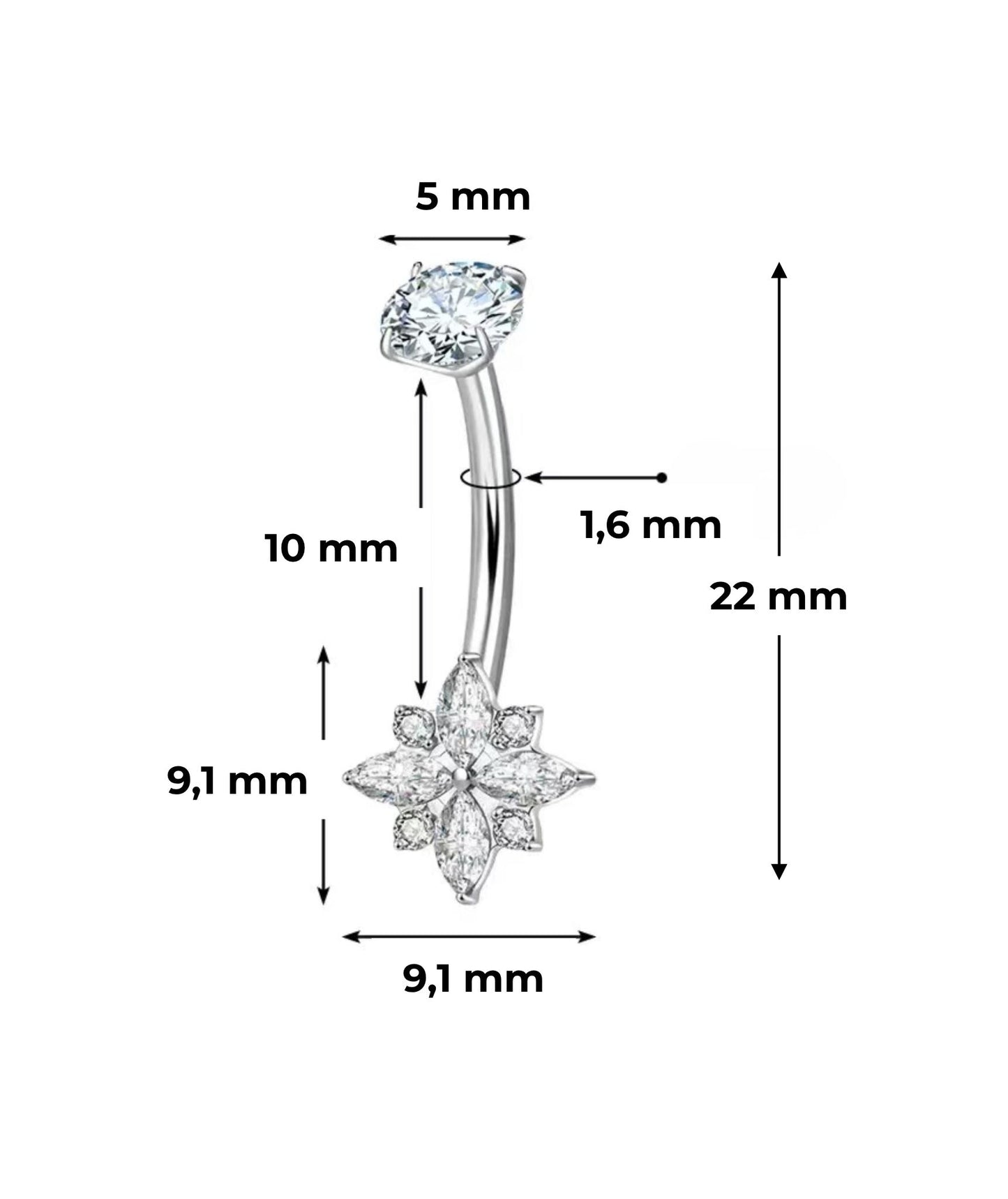 Piercing Navel Perseide titanio