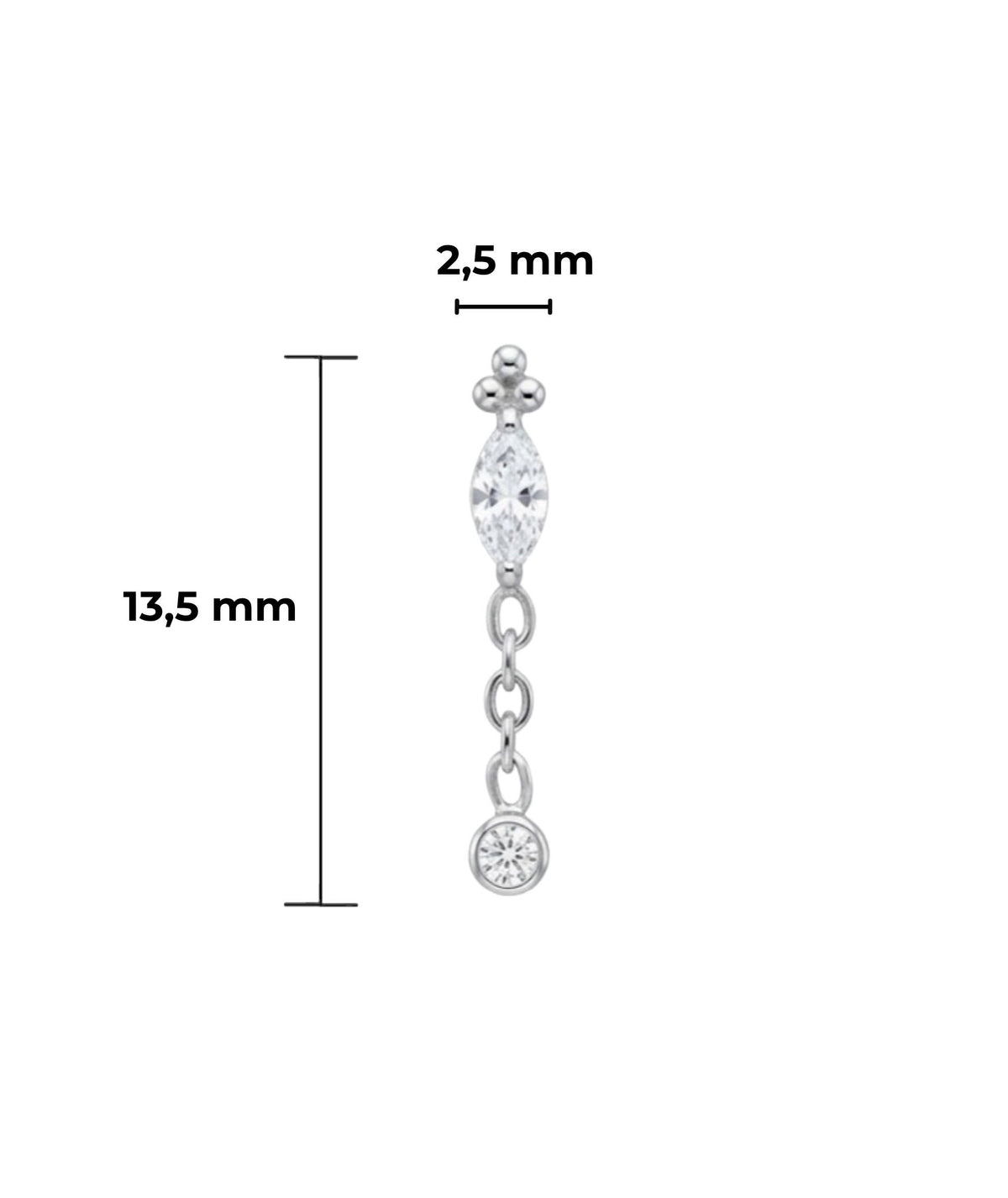Piercing Rice pendente titanio