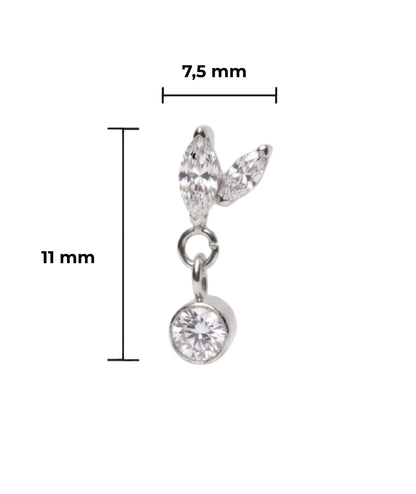 Piercing Gemini pendente titanio