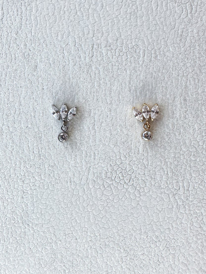 Piercing Clover pendente titanio