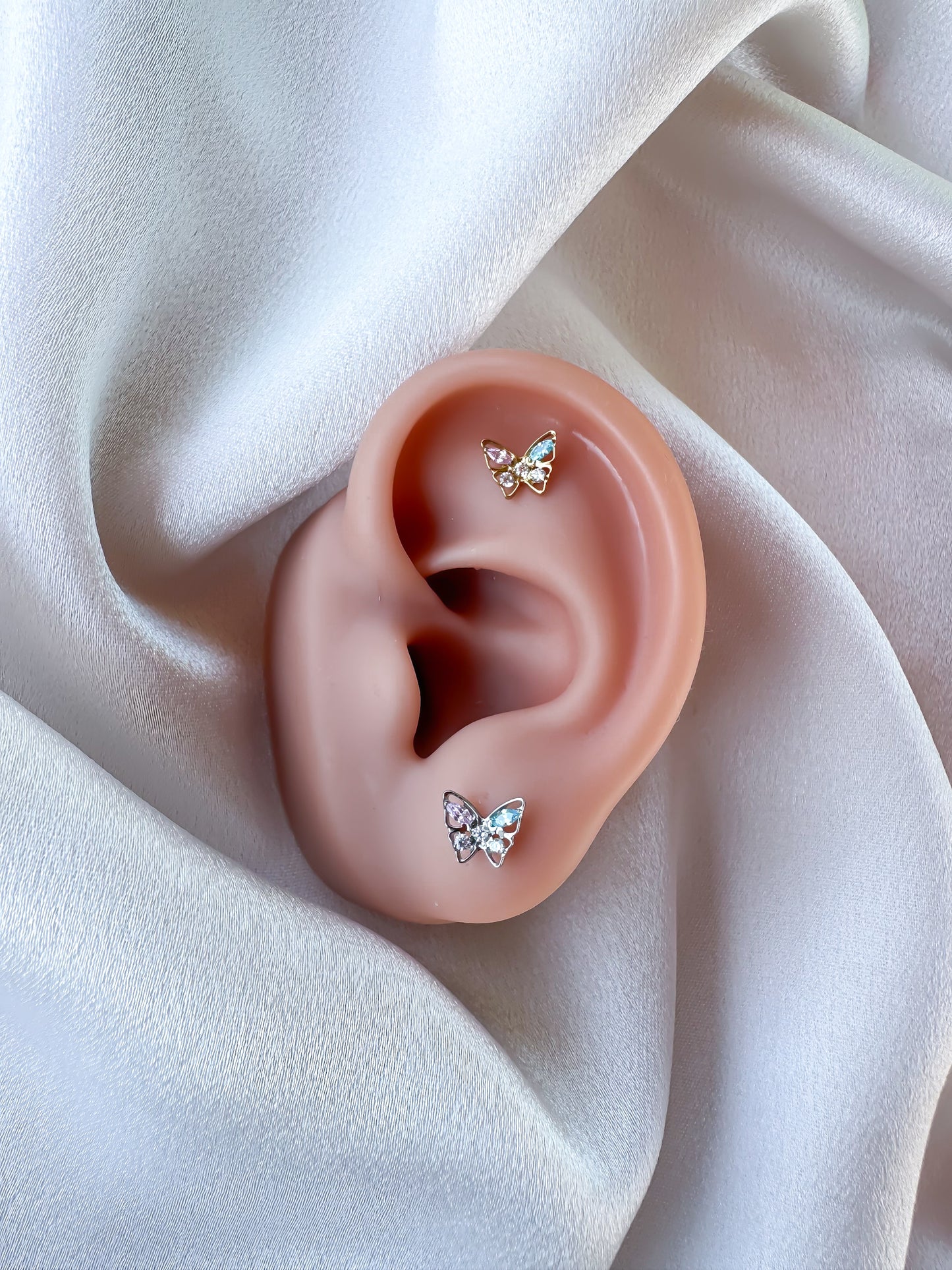 Piercing Mariposa titanio