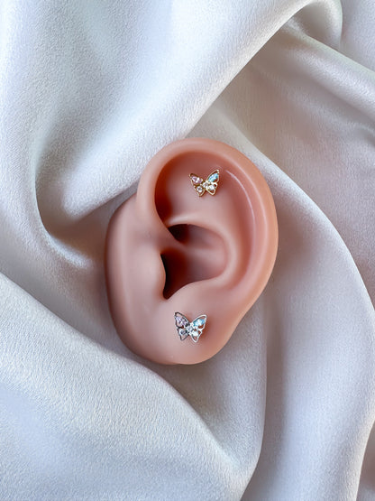 Piercing Mariposa titanio