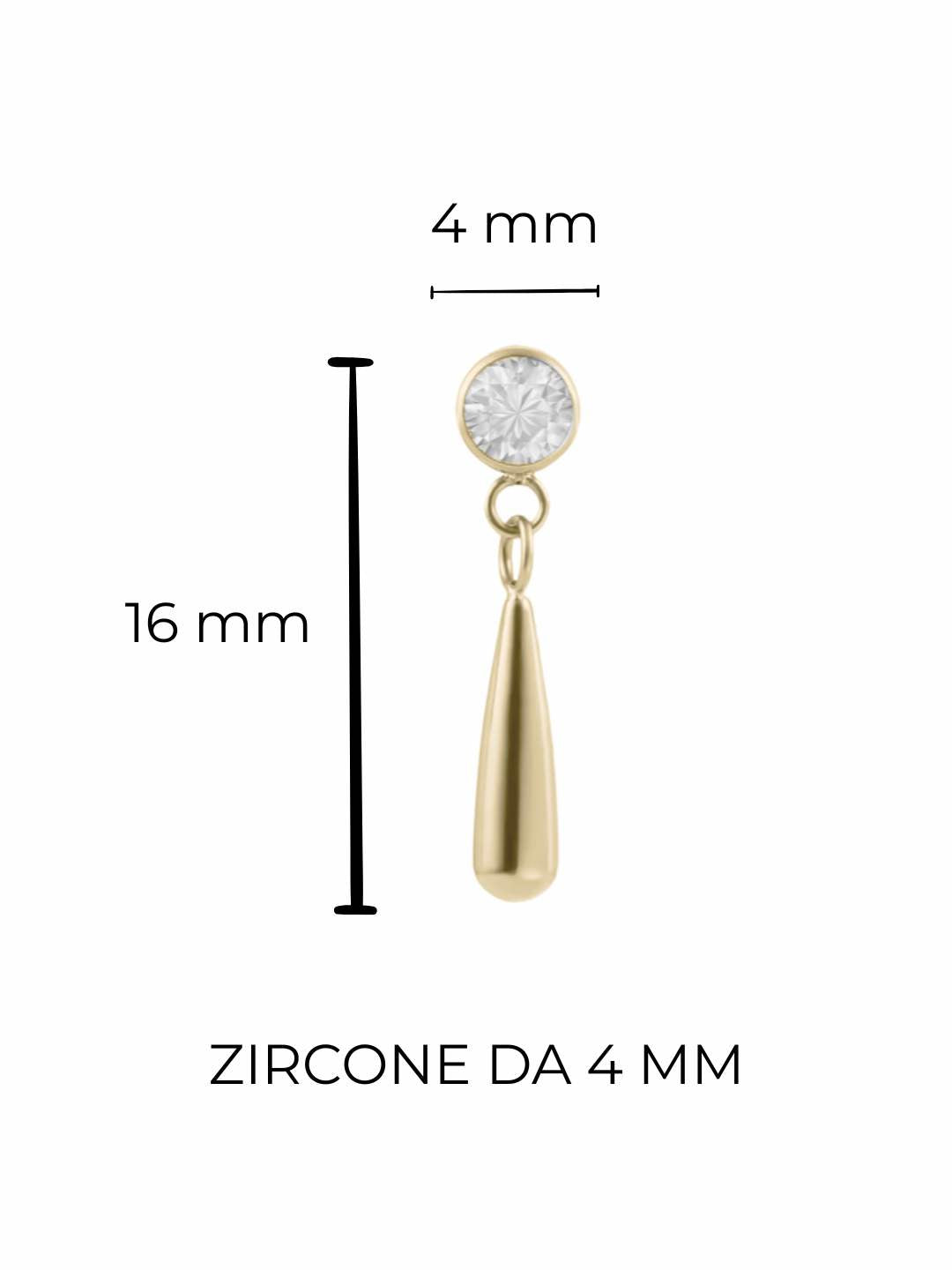 Piercing Shine Drop titanio