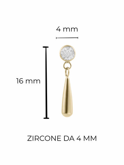 Piercing Shine Drop titanio