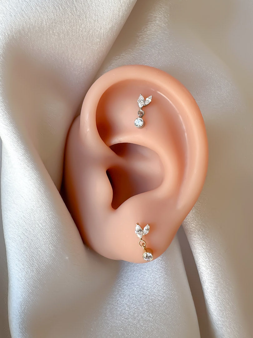 Piercing Gemini pendente titanio