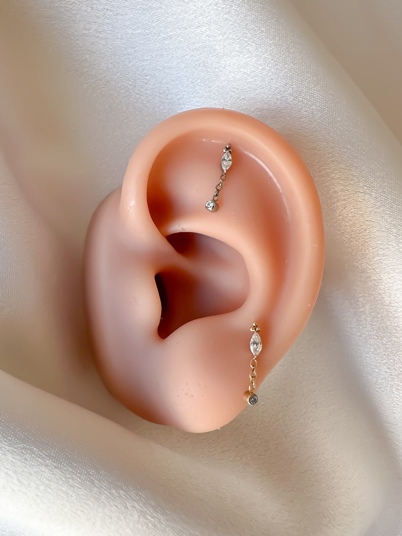 Piercing Rice pendente titanio