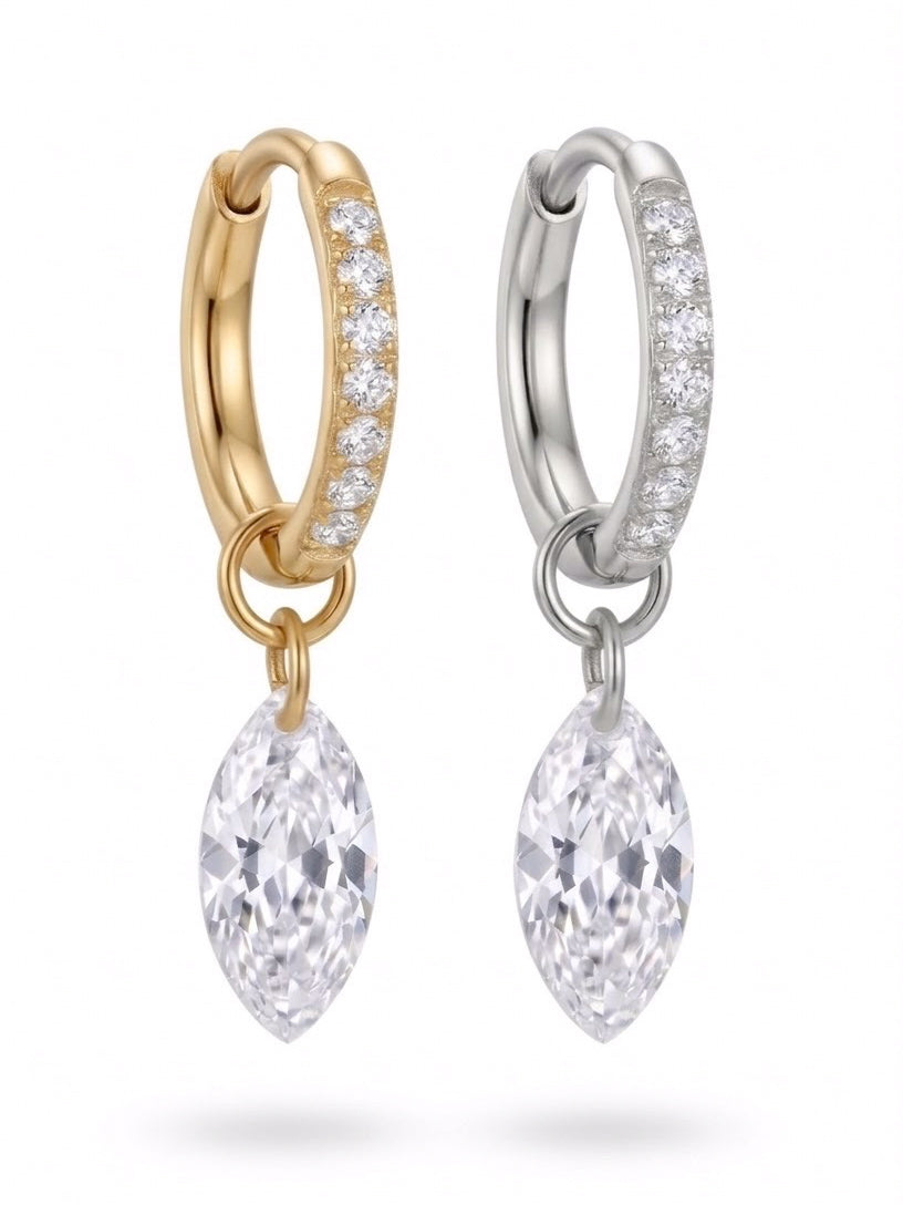 Orecchino Anouk Crystal Titanio