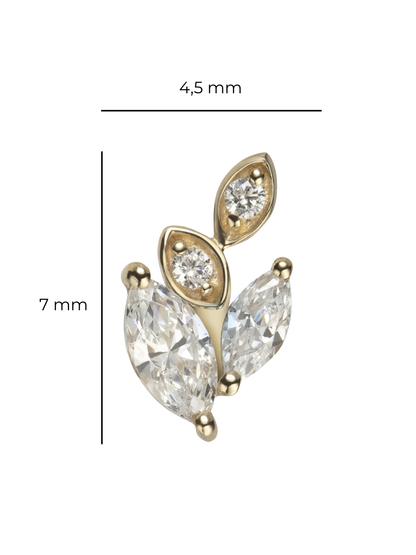 Piercing Leaf titanio