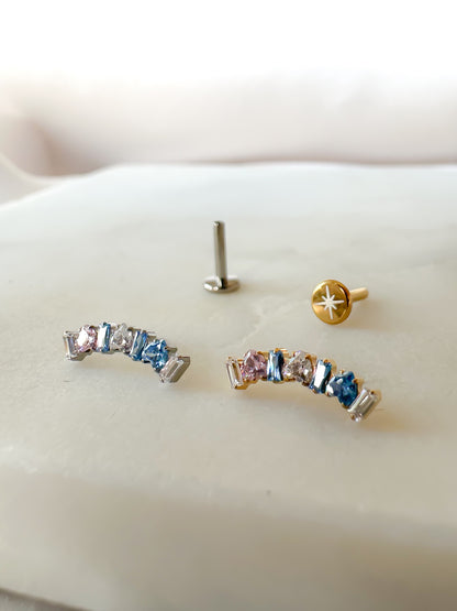 Piercing Rainbow titanio