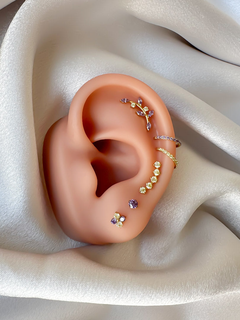 Piercing Shine Colorful titanio