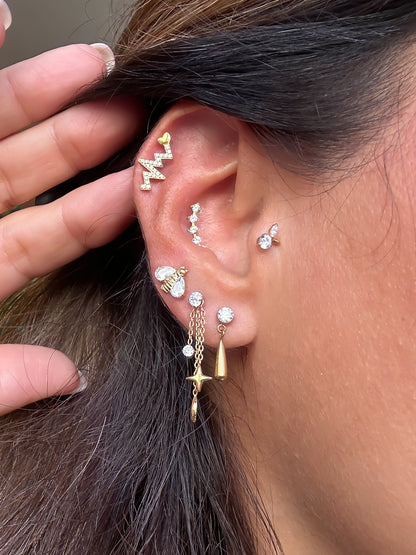 Piercing Heartbeat titanio