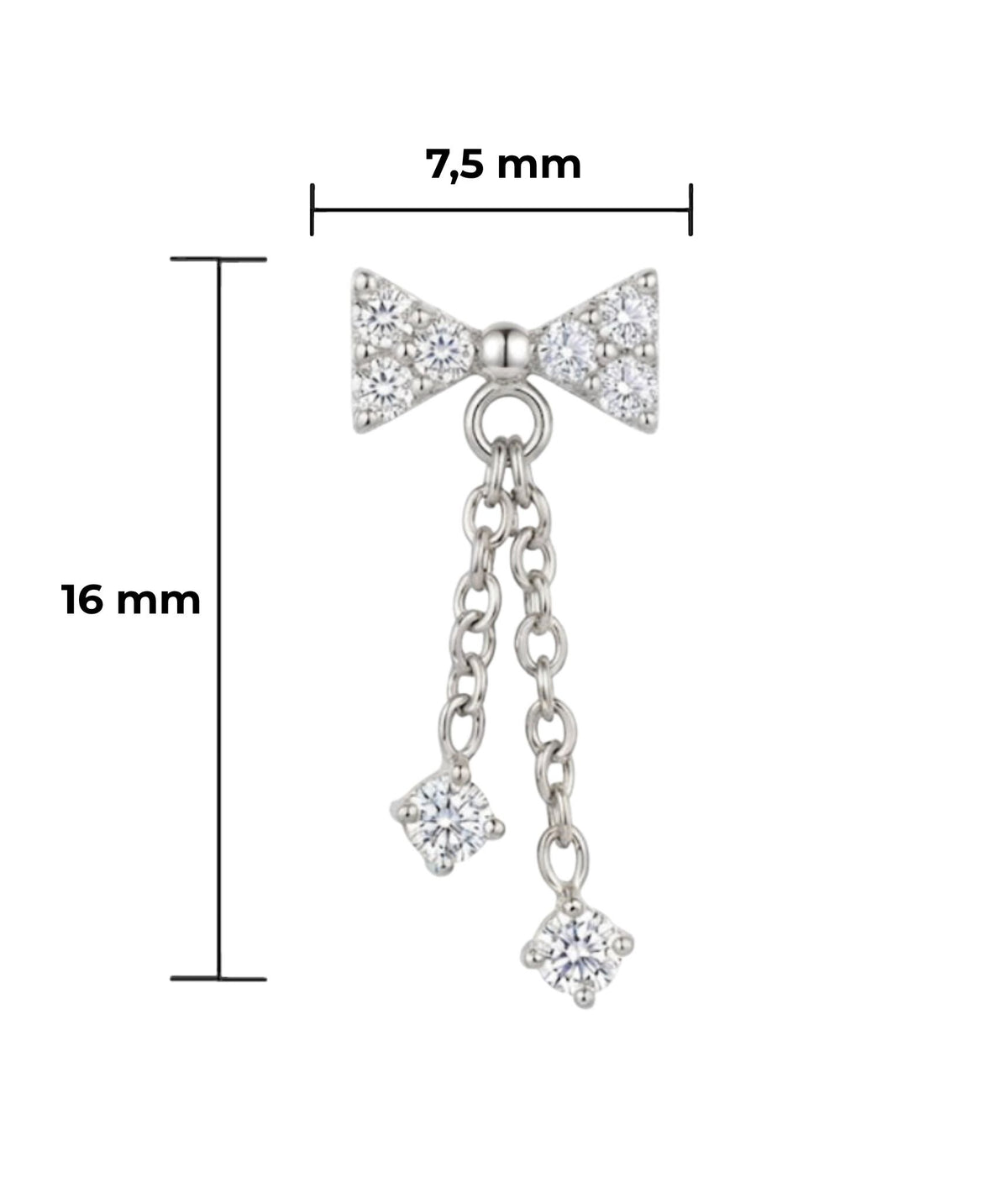 Piercing Bow Shine Pendente titanio
