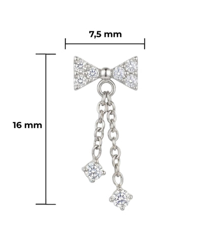 Piercing Bow Shine Pendente titanio