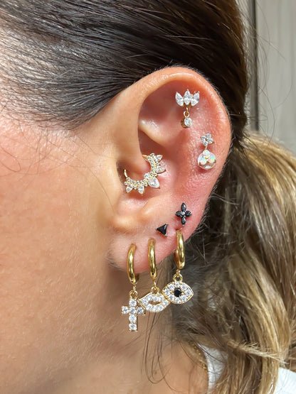 Mono Hoop Cross pendente