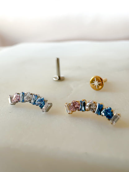 Piercing Rainbow titanio