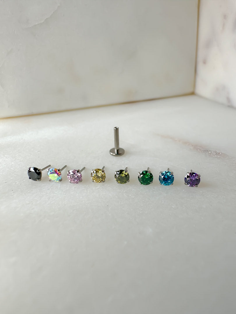 Piercing Shine Colorful titanio
