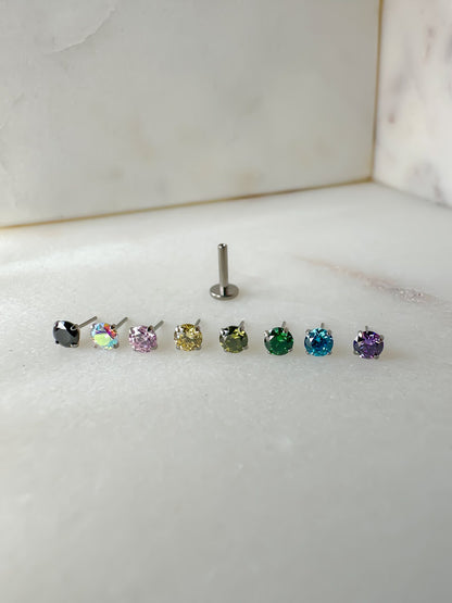 Piercing Shine Colorful titanio