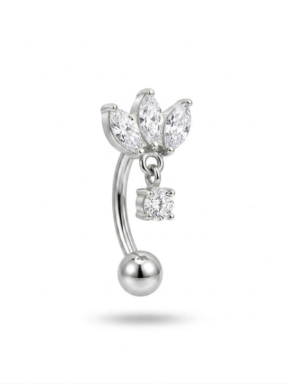 Piercing Navel Clover pendente titanio