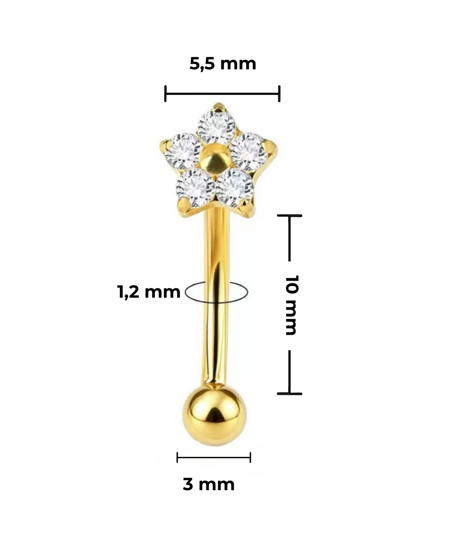 Piercing Bloom Ban titanio