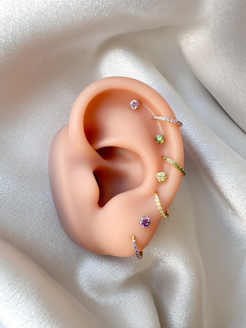 Piercing Shine Colorful titanio