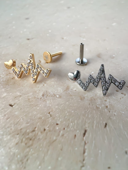 Piercing Heartbeat titanio