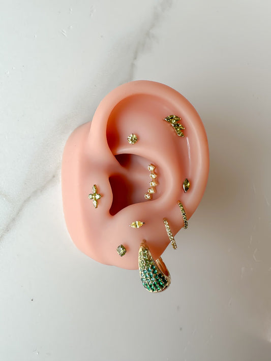 Piercing Axis Colorful titanio