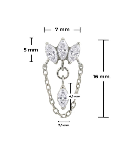 Piercing Clover Sway titanio