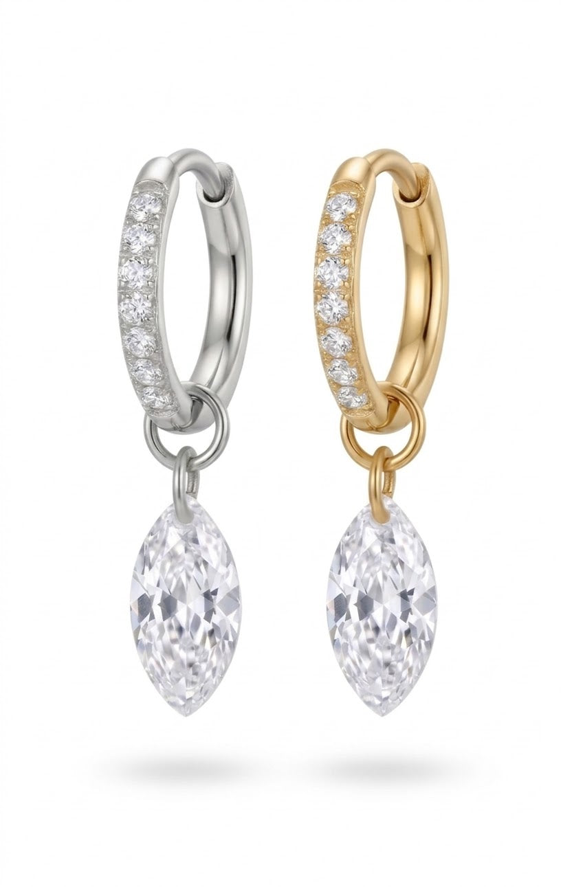Orecchino Anouk Crystal Titanio
