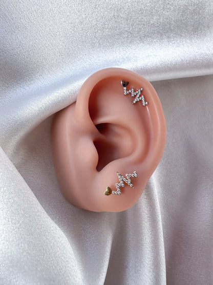 Piercing Heartbeat titanio