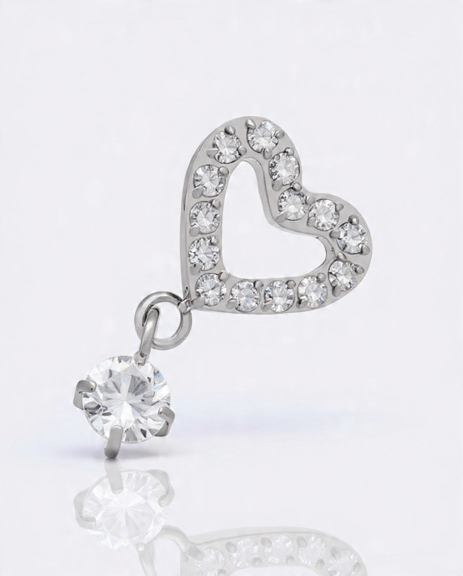 Piercing Heart pendente titanio