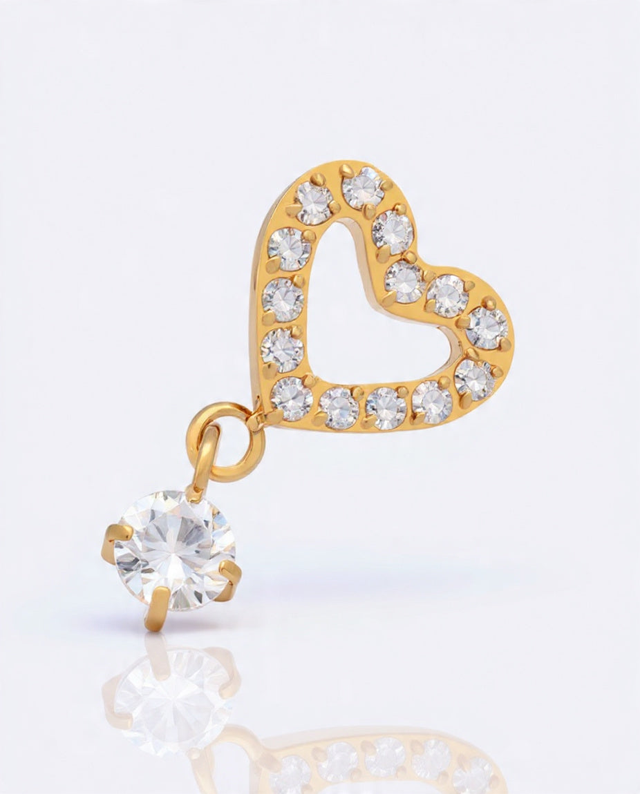 Piercing Heart pendente titanio