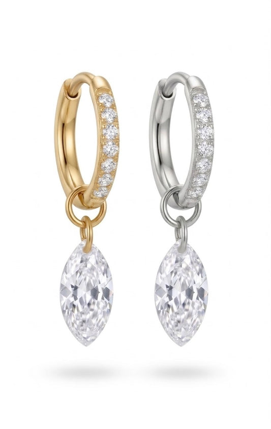 Orecchino Anouk Crystal Titanio