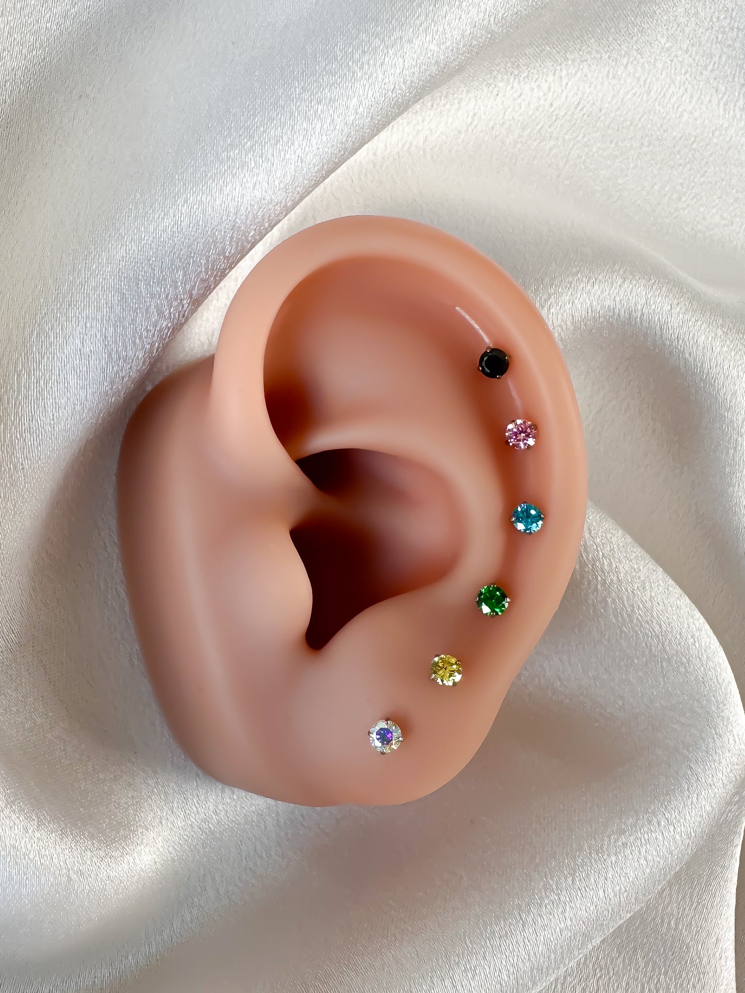 Piercing Shine Colorful titanio