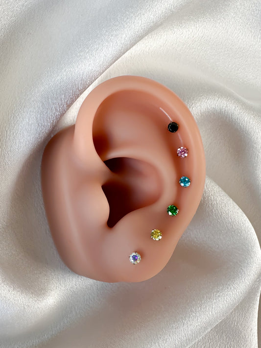 Piercing Shine Colorful titanio