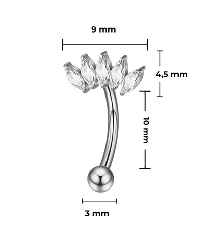 Piercing Lotus Ban titanio