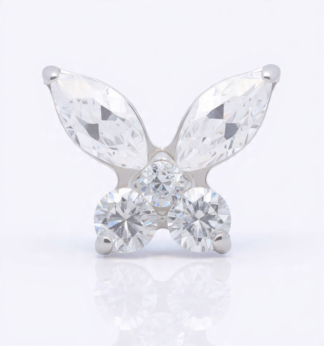Piercing Shine Butterfly titanio