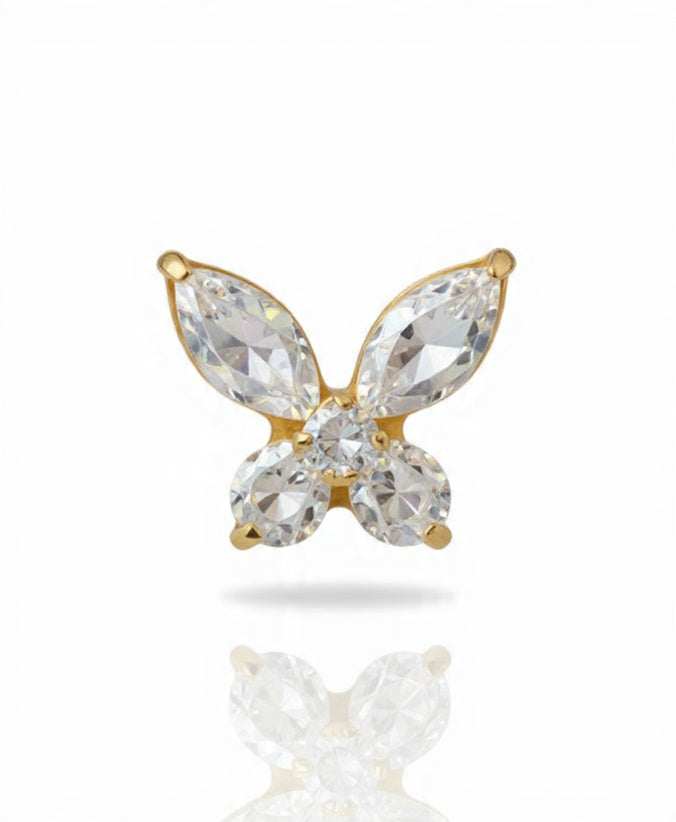Piercing Shine Butterfly titanio