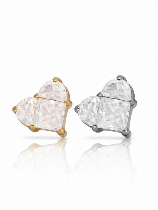 Piercing Shine Heart titanio